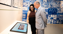 Em uma sala de exposição, o presidente do Tribunal Regional Eleitoral de Goiás, desembargador Lu...