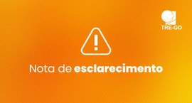 Imagem em fundo amarelo escrito "Nota de Esclarecimento"