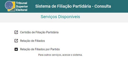 Sistema de Filiação Partidária - Consulta