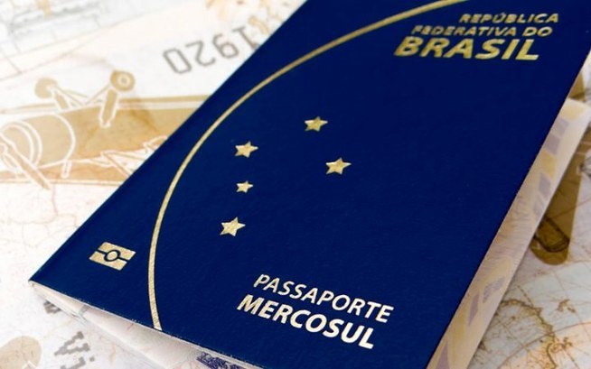 Fotografia de um passaporte