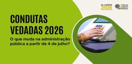 Card informativo com fundo em tons de verde e branco. À esquerda, há o texto em destaque: “Condu...
