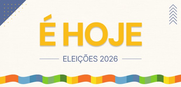 Identidade visual da contagem regressiva para as eleições 2026