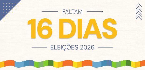 Identidade visual da contagem regressiva para as eleições 2026