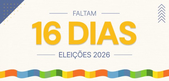 Identidade visual da contagem regressiva para as eleições 2026