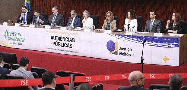 Foto: Alejandro Zambrana/Secom/TSE - Audiência Pública - Resoluções das Eleições 2024 – 23.01.2024 Foto: Alejandro Zambrana/Secom/TSE - Audiência Pública - Resoluções das Eleições 2024 – 23.01.2024
