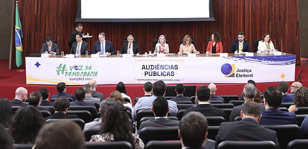 Foto: Alejandro Zambrana/Secom/TSE - Audiência Pública - Resoluções das Eleições 2024 – 24.01.2024 Foto: Alejandro Zambrana/Secom/TSE - Audiência Pública - Resoluções das Eleições 2024 – 24.01.2024