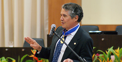 Ministro Marco Aurélio Mello Foto do Ministro Marco Aurélio Mello durante palestra em Manaus