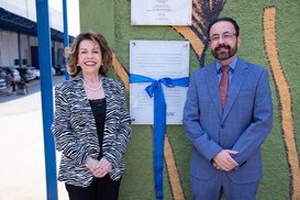Placa explicativa é inaugurada no mural em grafite do Anexo II
