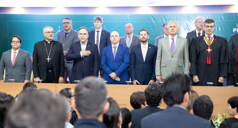 Presidente do TRE-GO prestigia posse do procurador-geral de Justiça de Goiás Presidente do TRE-GO prestigia posse do procurador-geral de Justiça de Goiás