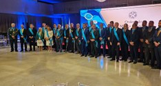 Presidente do TRE-GO recebe Ordem do Mérito Eleitoral do TRE-MS
