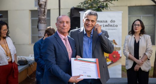 Presidente Veiga Braga recebe reconhecimento do Iphan por ações em defesa do patrimônio cultural
