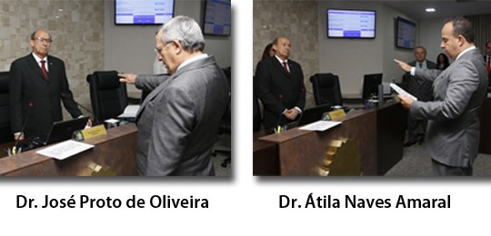 Tomaram posse ontem (21/05) como juízes-membros substitutos do TRE/GO, Dr. José Proto de Oliveir...