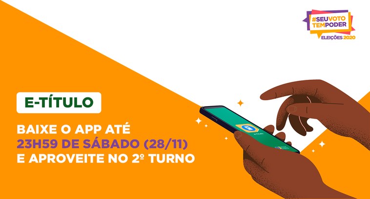 Eleitor: baixe o e-Título até 23h59 deste sábado (28) Eleitor: baixe o e-Título até 23h59 deste sábado (28)