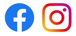 Logos Facebook e Instagram em 21.03.2022