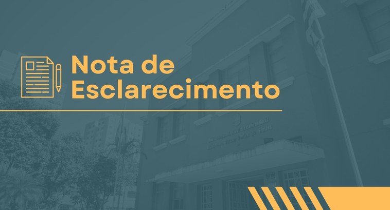 Nota de esclarecimento Nota de esclarecimento
