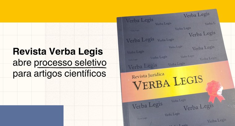 Revista Verba Legis lança processo seletivo para artigos científicos Revista Verba Legis lança processo seletivo para artigos científicos