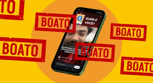No vídeo, um homem mostra o aplicativo e afirma que seus dados pessoais estão corretos, mas que ...