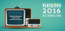 Arte para uso em publicações relativas ao horário eleitoral gratuito em rádio e TV 