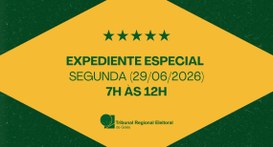 TRE-GO altera horário de expediente no dia 29 de junho em razão de jogo da Seleção Brasileira na...