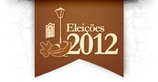 Identidade visual aplicada em arte da logo das Eleições 2012 no TRE-GO