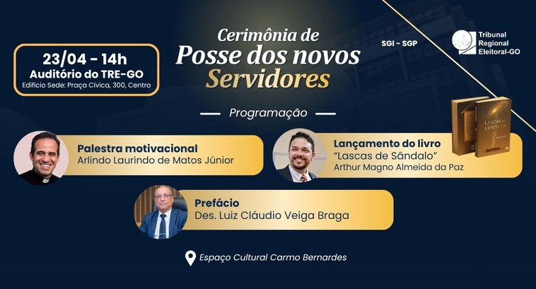 TRE-GO empossará novos servidores em cerimônia com programação especial
