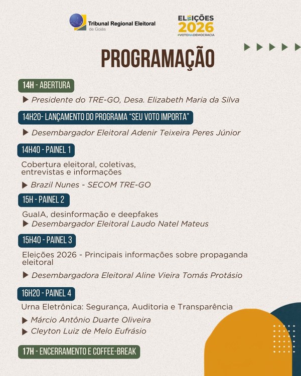 TRE-GO promove Café com a Imprensa para preparar cobertura das Eleições 2026