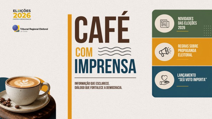 TRE-GO promove Café com a Imprensa para preparar cobertura das Eleições 2026