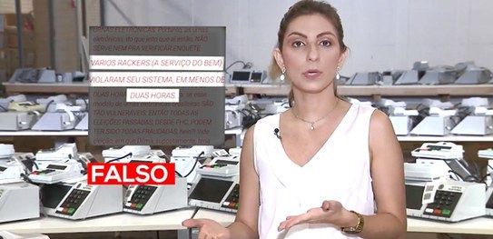 urna eletrônica brasileira não foi hackeada 