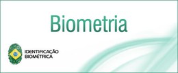 Banner com a frase: Biometria.